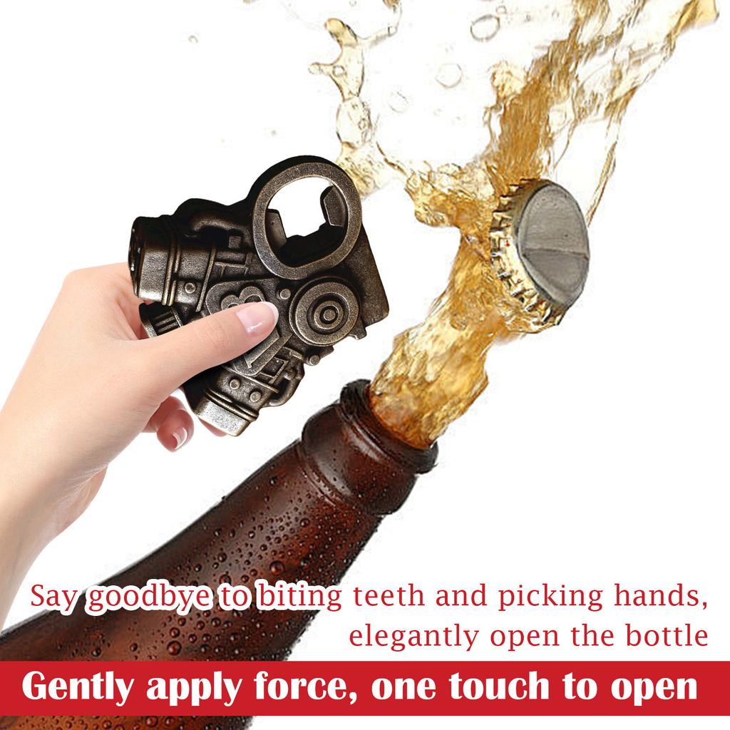 V8 Engine Bottle Opener, Retro Mechanical Punk Beer Bottle Opener, Unique Handmade Engine Metal Opener, Gift For Car Enthusiasts, Mechanics