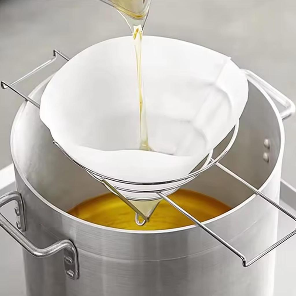 Supporto per Filtro Olio Friggitrice Supporto Filtro Cono Sciroppo d'Acero Staffa Colino Acciaio Inossidabile con Bracci Pieghevoli per Cucina Casa Hotel