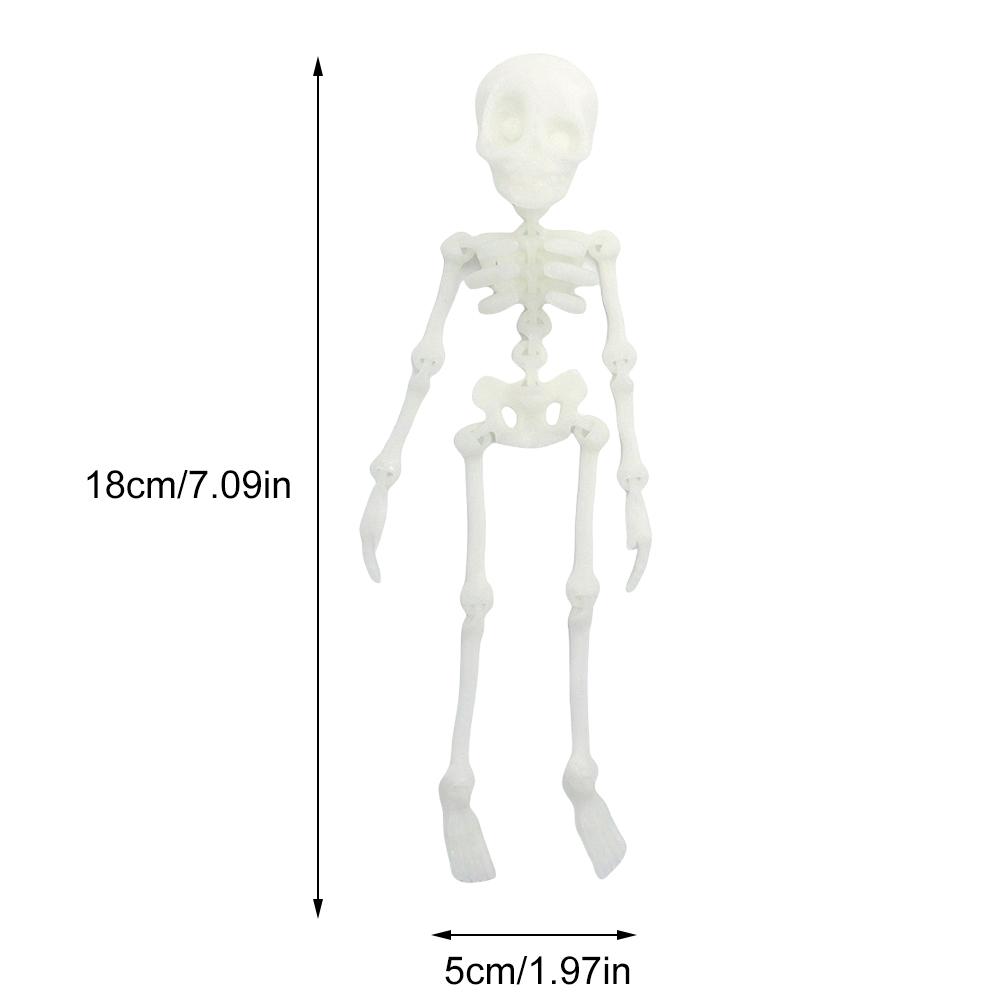 Magnetic Poseable Luminous Skull Fridge Magnet Funny Halloween Gift Easter Kitchen & Dining Decor Home Accessory Quirky Decor