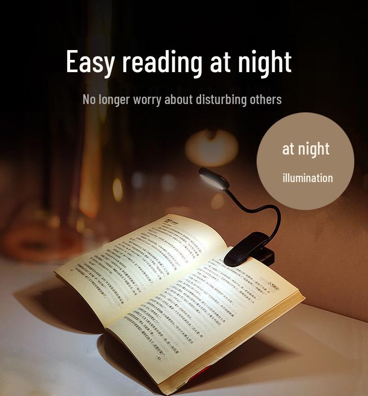 USB Charging LED Desk Lamp with Eye Protection & Flexible Hose Clip for Dorms and Bedside Use