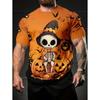 Halloween Men's T-Shirts Vintage 3D Print Summer Short Sleeve Y2k T-Shirt Loose Casual Summer Tops Trendy Fashion Men's Clothing