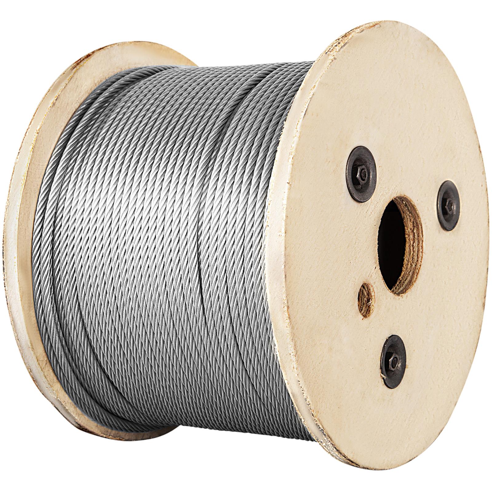 

SucceBuy 100M150M300M Wire Rope 316Stainless Steel Strong Tension Soft Fishing Lifting Cable 1*19 Construction Clothesline 3.2MM 100M x 3.2MM