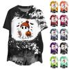 Women's Fashion Casual Printed Round Neck Pullover Short Sleeve T-Shirt Top