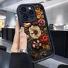 Black Woolen Flower Ladder Groove iPhone 14/15/16/17 Pro Max Protective Case