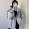 Women's Zip Up Hoodies Oversized Long Sleeve Sweatshirt Fleece Lined Hooded Coat with Pockets Casual Fall Outfits