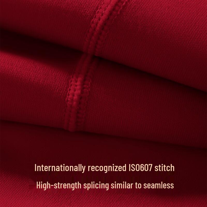 MaoRen Men's Cashmere Tencel Thermal Underwear Set - Ben Ming Nian Red