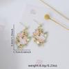 Vintage Floral Butterfly Earrings in Soft Pastel Shades for Women