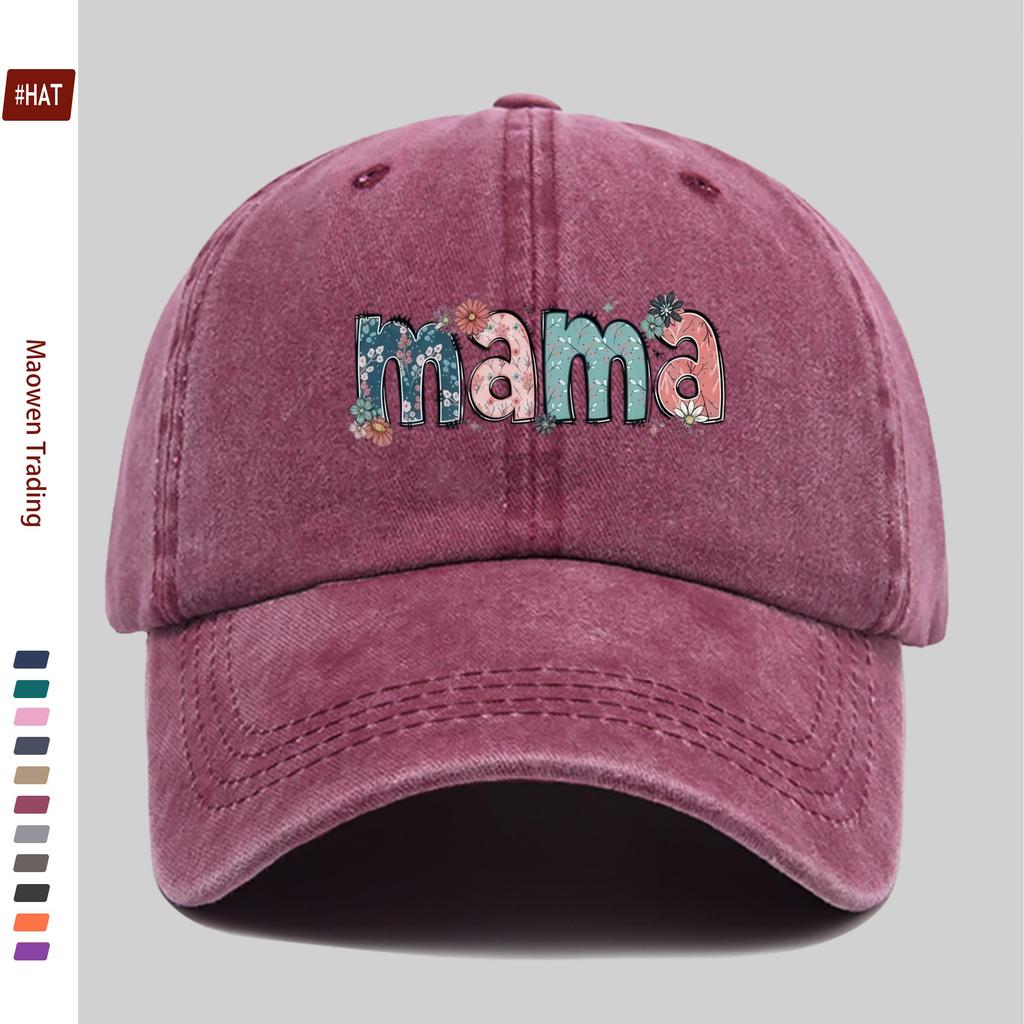 Pc MAMA Letter Print Baseball Cap for Women  Men  Adjustable Buckle Strap Lightweight Vintage Suitable for Dating Travel O