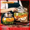 Sichuan Style Thick Glass Pickle Jar for Sauerkraut and Vegetables - Large Mouth, Sealed Container for Home Pickling