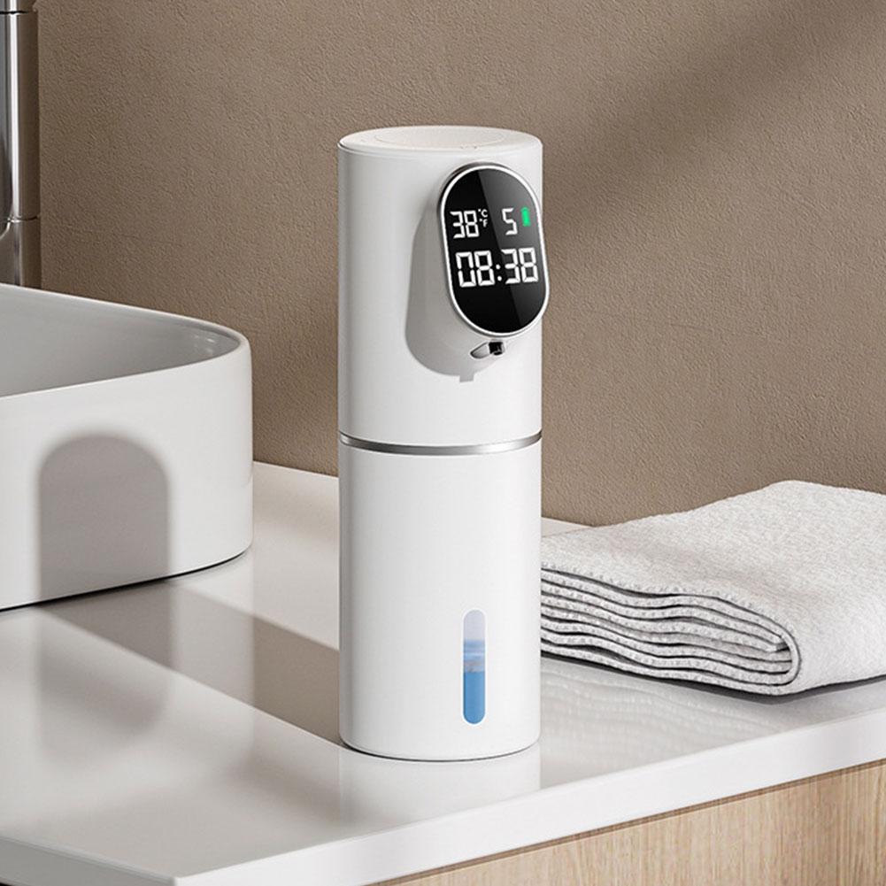 Automatic LED 320ML Rechargeable Soap Device 5 Adjustable Levels Washing Hand Machine Can Wall Mount for Bathroom Kitchen Office