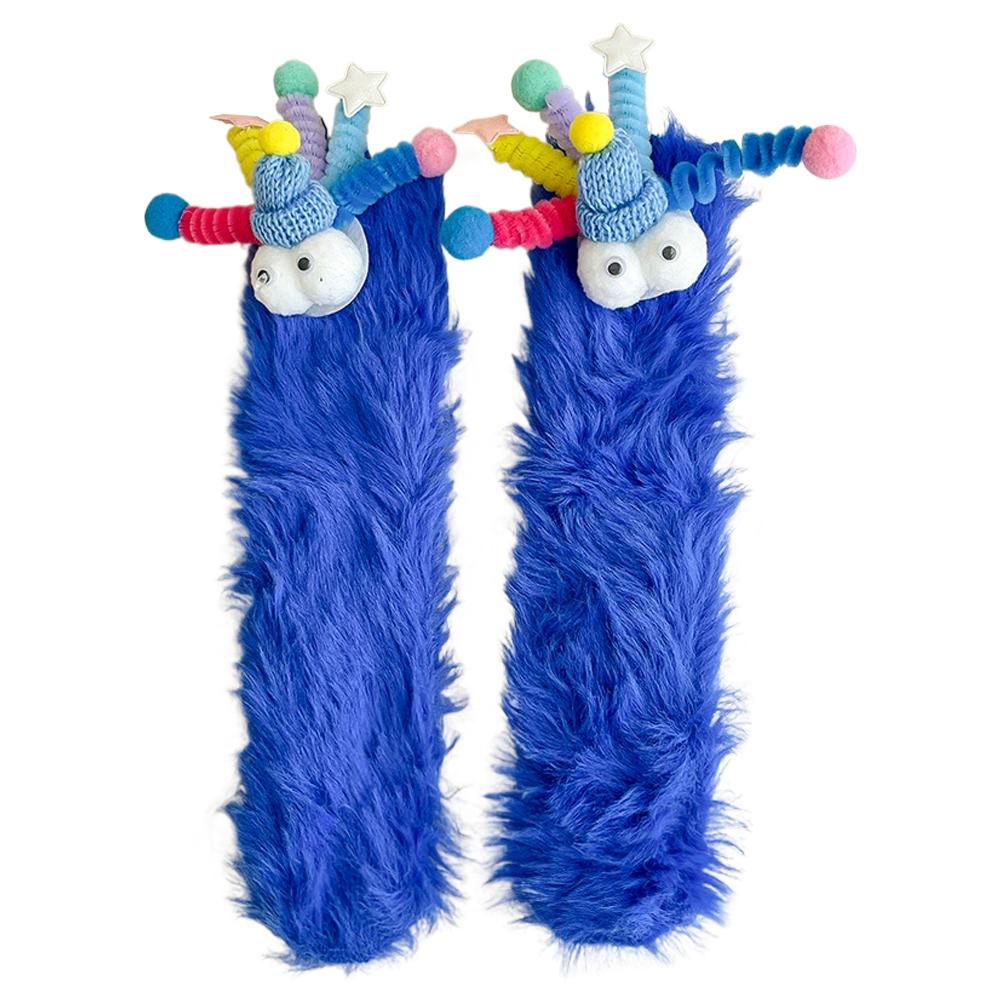 Chaussettes Peluche 3D Dessin Animé Mignonnes Chaudes Hiver Expression Drôle Chaussettes Thermiques Douces Confortables Design Décontracté Drôle pour Femmes & Hommes