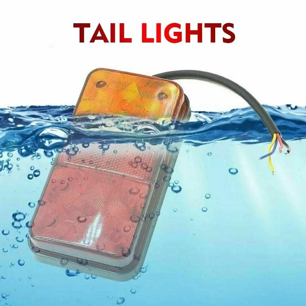 1 Pair 10LED Rear Tail Lights Lamps Lorry Truck Trailer Caravan Bus Motorhome 12V Trailer Truck Tail Lamp
