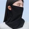 Summer Sun Protection Mask for Men and Women, Full Face and Neck Protection, Integrated Neck Veil, Sports Outdoor Headscarf, Ice Silk Neck Scarf
