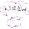Outdoor Sofa Set with Cushions 2 pcs Black Poly Rattan