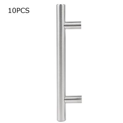 Stainless Steel T Shape Cabinet Closet Cupboard Drawer Handle Furniture Accessory (10Pcs)