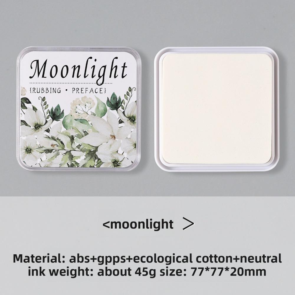 New Square Student Ink Pad Quickly Drying Neutral Ink Self Ink Stamp Multiple Colors Eco-cotton Stationery Inkpad for Students