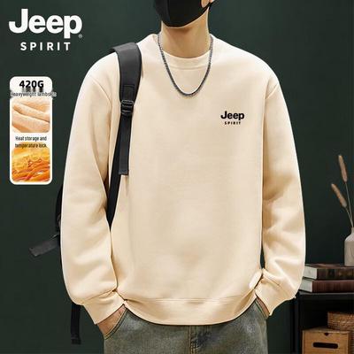 JEEP SPIRIT Men's Fleece Lined Crewneck Sweatshirt