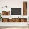 Wandmontiertes TV-Schrank 4 Stück Spanplatte aus recyceltem Holz