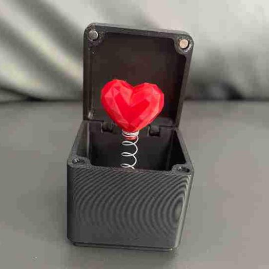 Valentine's Day Rose Gift Box Spring Popping Red Flower Love Heart In