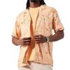 ROYAL Men's Shirt Classic Collar Floral Orange
