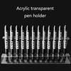 Transparenter Stifthalter-Ausstellungsstand aus Acryl, multifunktionaler Stift-Ausstellungsstand, 6/12 Steckplätze, Augenbrauen-Stiftständer, Make-up-Pinsel-Rack