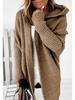 2025 Purple Batwing Knit Hoodie - Women's Loose-Fit Temperament Commuter Sweater Coat