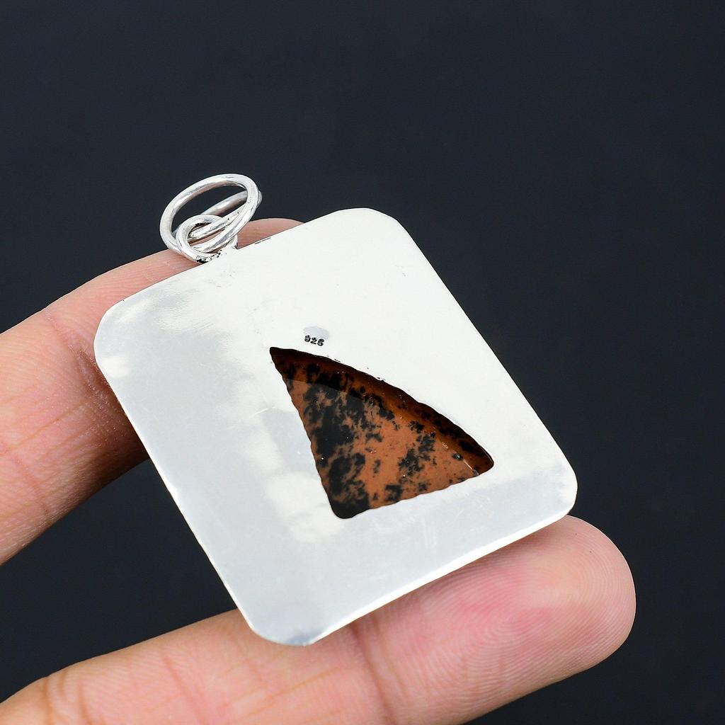 Gift For Women Pendant 925 Sterling Silver Natural Mahogany Obsidian Gemstone