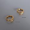 Marka French Double Hand Hug Open Ring - Titanium Steel Pinky/Index Finger Band A203