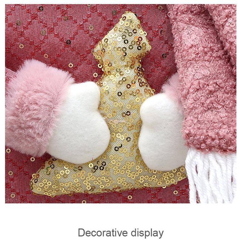 A89X New Christmas Holiday Decoration Sequins Plush Decoration Christmas Stockings Children s Candy Bag Ornaments