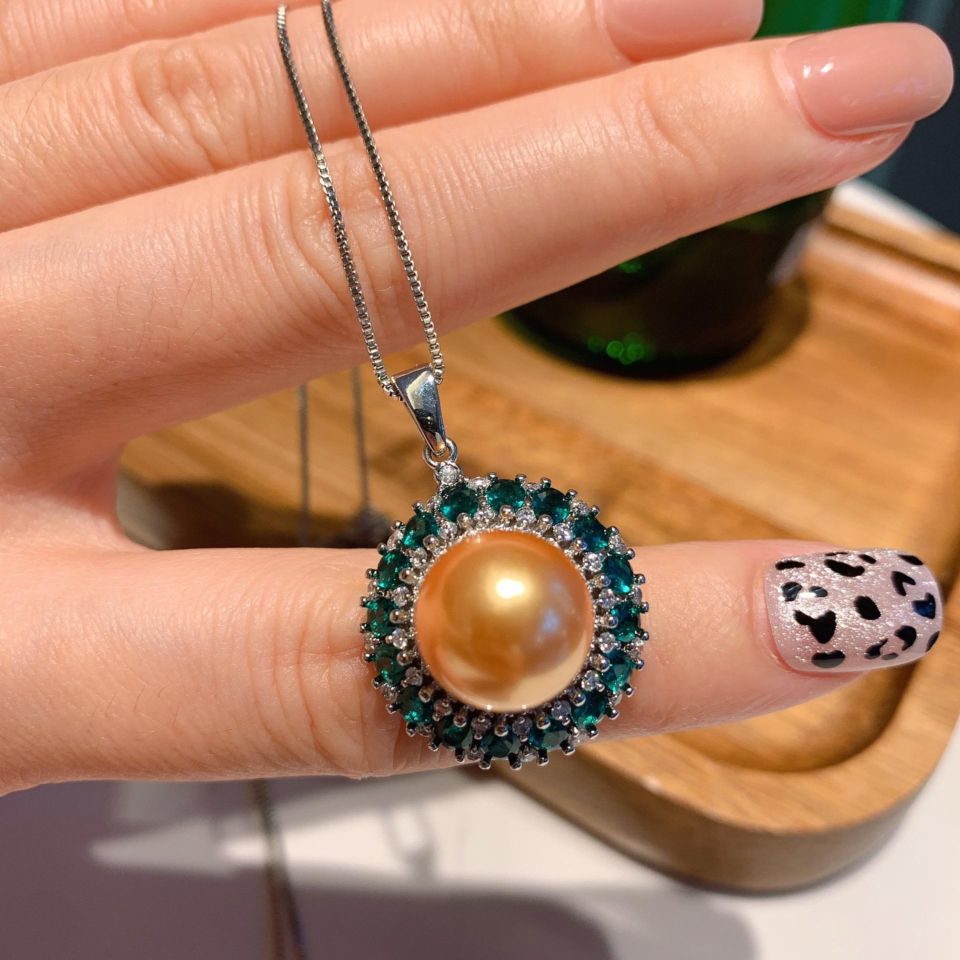 Прямая трансляция Новые Изумрудные Австралийские Серьги из Перламутра Женские Ретро Темперамент