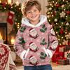 Kids Long Sleeve Christmas Print Hoodie Casual Pullover Sweatshirt for Boys and Girls