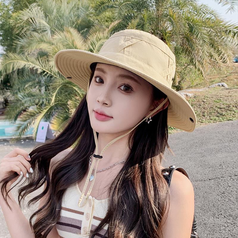 

9230 summer big brim sun hat spring and autumn outdoor mountaineering fishing hat female sunshade breathable bucket hat