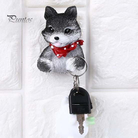 Nail Free Socket Hanger Puppy Power Outlet Hook, Self Adhesive Wall Mounted Cord Organizer, Resin Cute Decor for Wires Cable Management Holder