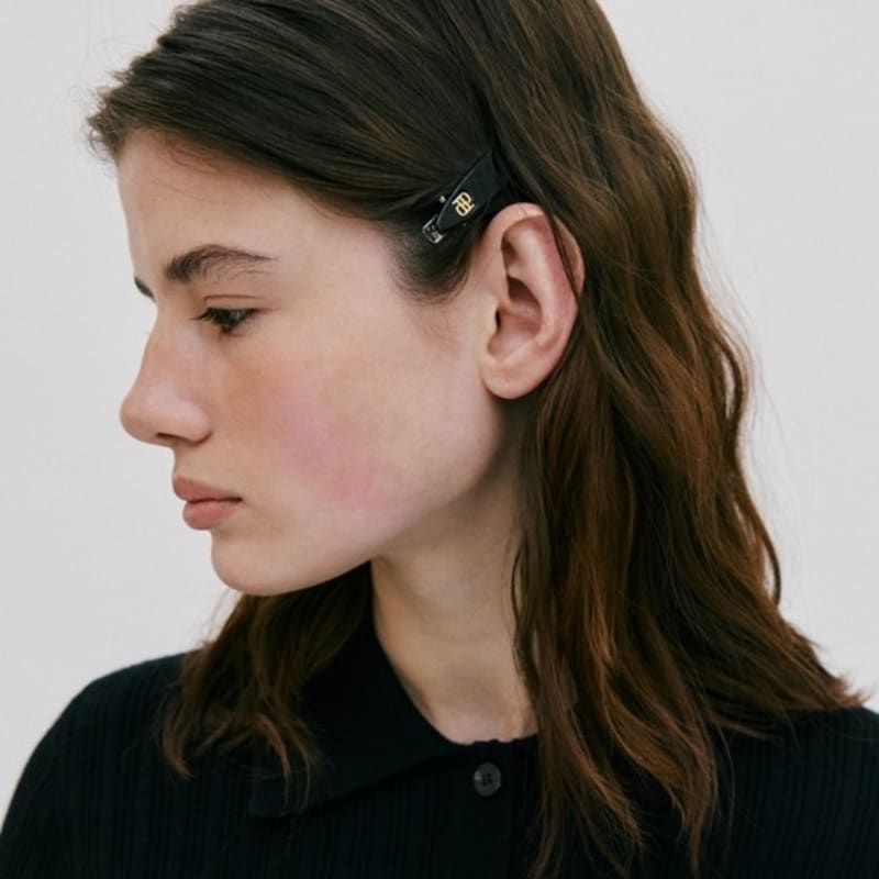 

DEPOUND cellulose side oval pin - black black