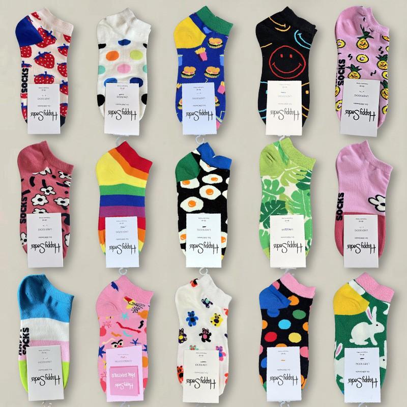 Happy Socks Womens Ankle Cartoon Cute Cotton Low Cut Colorful Casual