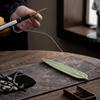 Boat Shape Zongzi Leaf Incense Holder Ceramic Traditional Incense Stick Burner Zen Style Long Aromatherapy Ornament Bedroom