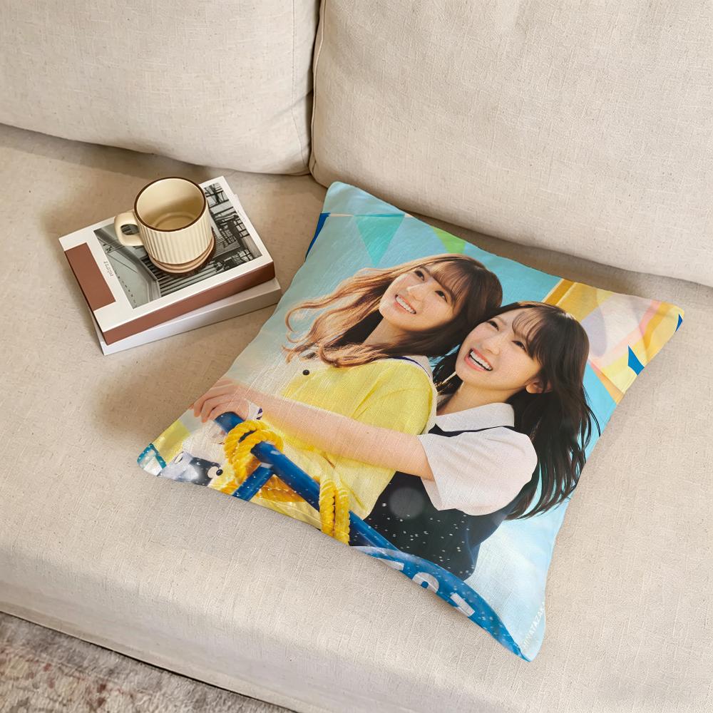H-Hinatazaka46 Cushion Cover Fabric Soft Furnishing,Pillowcase, Cushion Cover, Sofa Pillow, Home Decoration