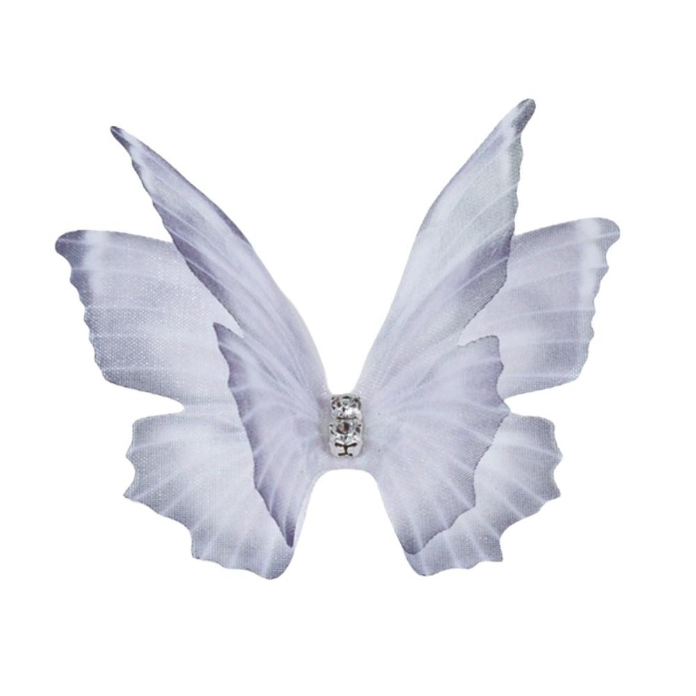 50pcs 5CM Organza Fabric Butterfly Appliques  For Hairband Nail Decoration