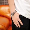 Lion head animal bracelet for men stainless steel braided chain wristband bracelet fashion hip hop jewelry