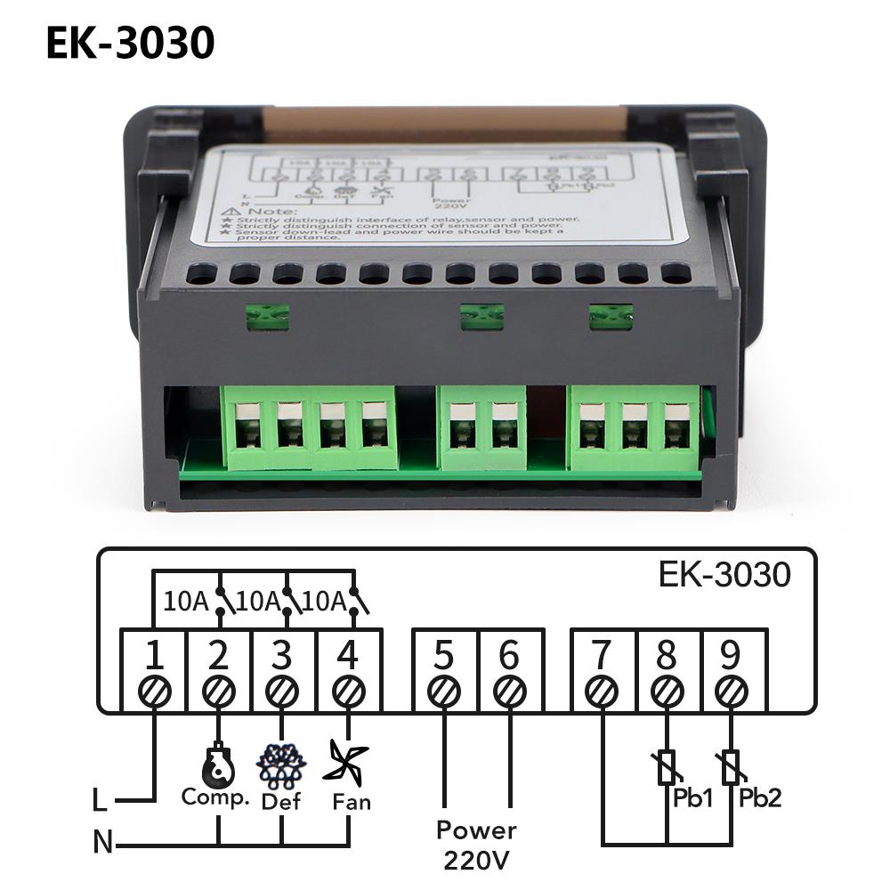 220V Digital Temperature Controller EK-3010/EK-3020/EK-3030 Refrigerator
