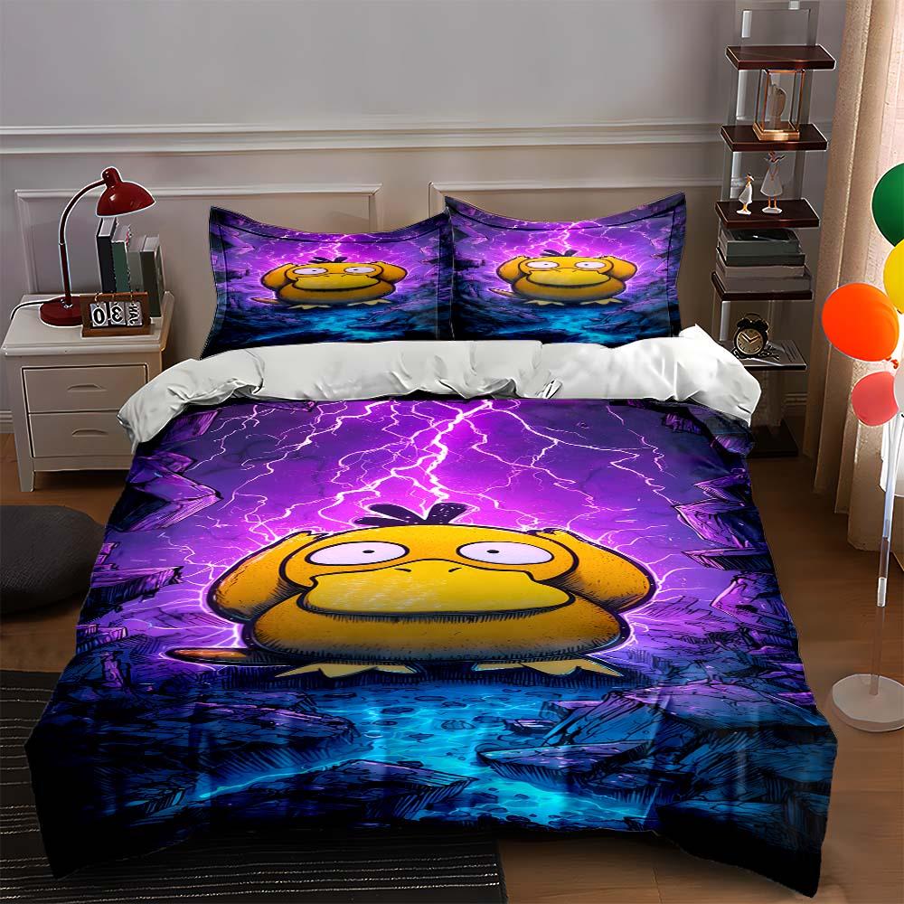 

Purple, lightning, cartoon. Bedding Duvet cover sets Duvet covers Pillowcases gifts (1 * Duvet Cover 2 * Pillowcases, without duvet insert) 135x200cm