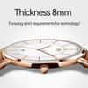 Devaco Men's Ultra-Thin Casual Business Watch 6.5mm Quartz Dial 40mm Leather Band Unisex
