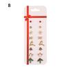 Jewelry Accessories Stocking Snowflakes Drop Dangle Christmas Earrings Set Ear Pendants Ear Studs