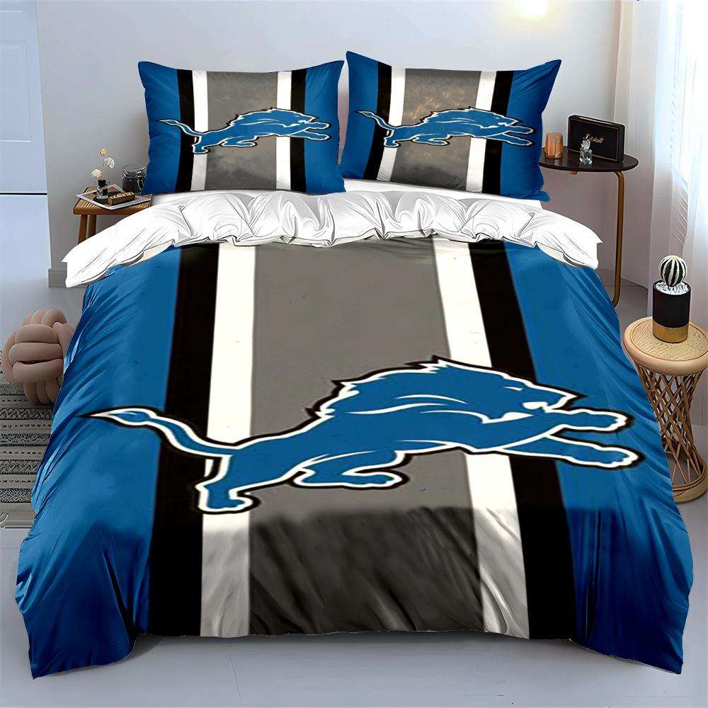 Blue Lion Emblem Design Bedding Set (1 duvet cover, 2 pillowcases, duvet not included) sofas