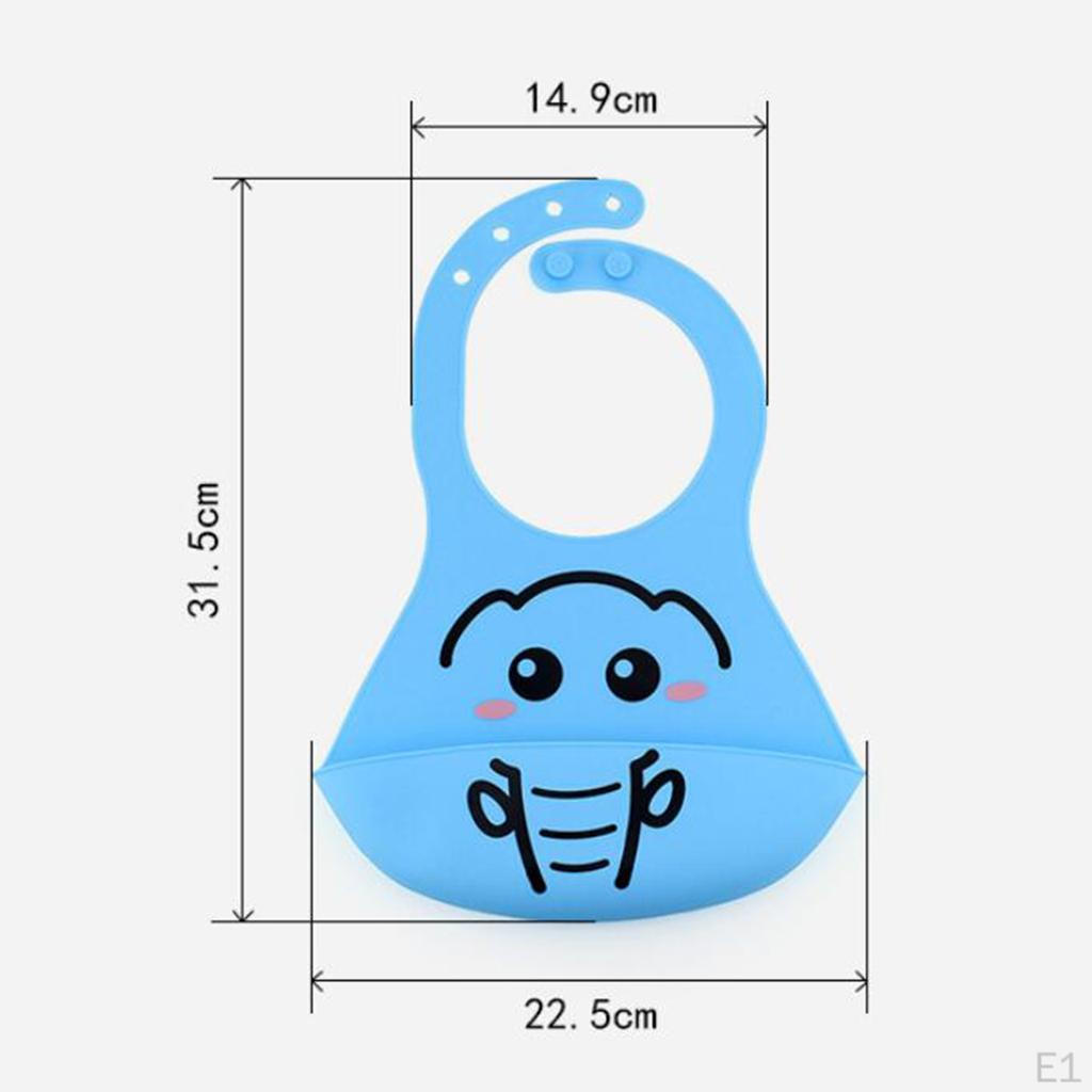 Adjustable Waterproof Silicone Infant Baby Bibs W/Food