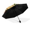 Frog and Flowers pattern, automatic folding umbrella, portable and foldable design, 8 ribs, a Christmas or birthday gift.