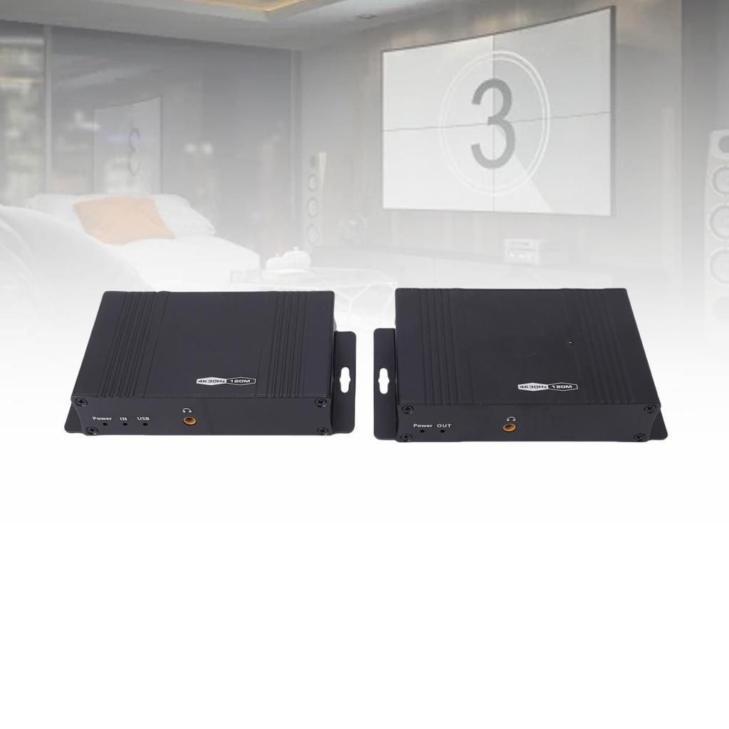 KVM Ethernet Extender HD Multimedia Receiver Transmitter with USB2.0 Ports 4K 30Hz 120M Transfer
