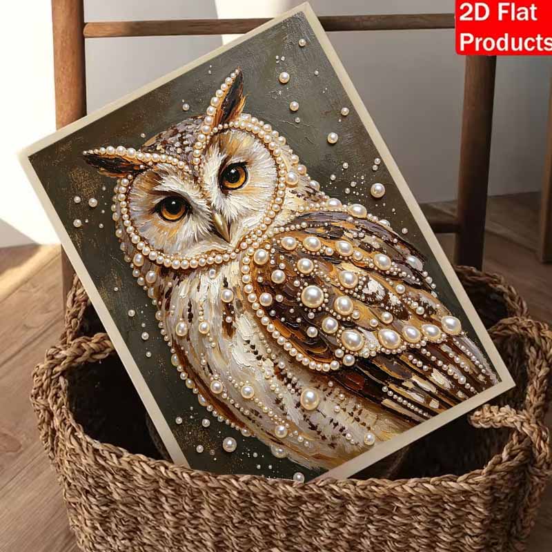 Pearl Painting Kit Owl Theme Handmade DIY Home Decoration Painting