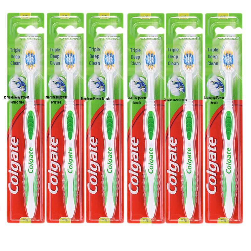 

Colgate Triple Deep Clean Soft Toothbrush, 6-Pack