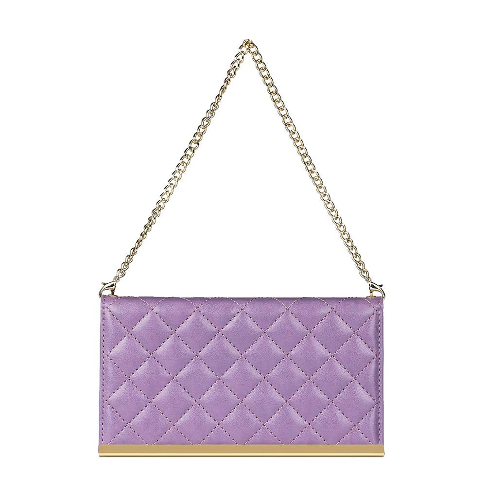 

Роскошный кожаный чехол-кошелек для телефона iPhone 15 14 13 12 11 Pro XR X Xs Max 8 7 Plus, женские сумки на плечо, чехол For iPhone 7 8 фиолетовый